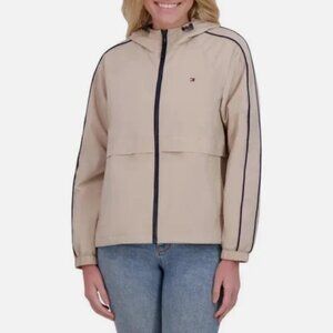 Tommy Hilfiger Womens Medium Windbreaker Jacket - Chino Brown